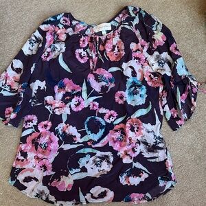 Yumi Kim 100% Silk floral blouse MEDIUM